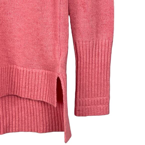 J. Crew Womens Sweater Hi Lo Hem Wool Pink Heather Sorbet Supersoft Yarn sz XXS - Picture 5 of 9